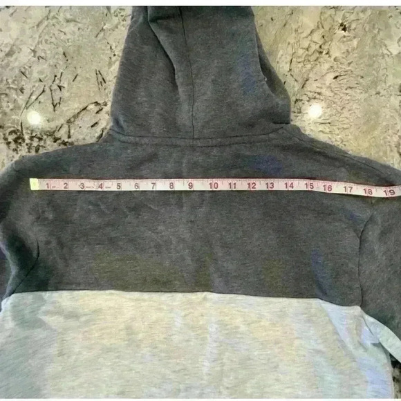 11 Degrees (UK) Charcoal/Snow Marl Pullover Hoodie Hooded Sweatshirt Size M - Picture 3 of 9